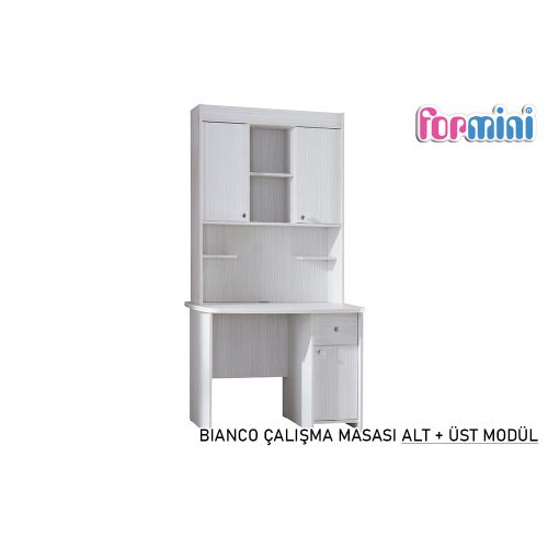 Bianco Çalışma Masası ( Alt Üst Modül ) Modulya Modüler Mobilya