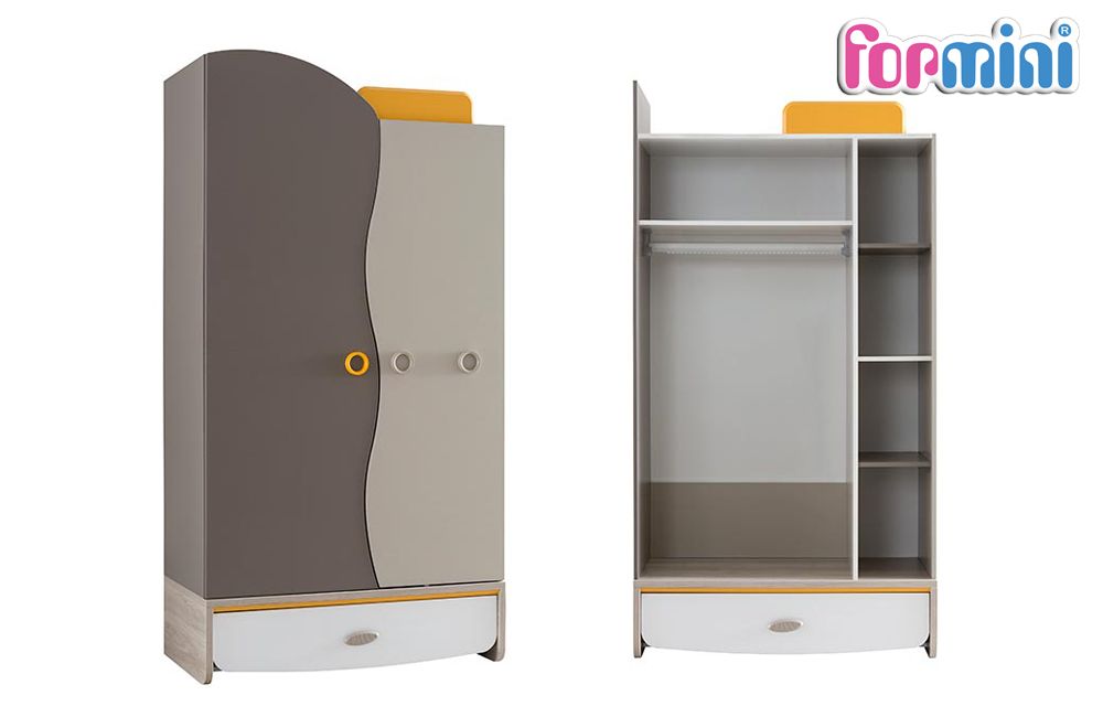 Yellow 2 Kapılı Gardrop Modulya Modüler Mobilya Genç